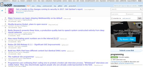 Reddit Programming Developer Website