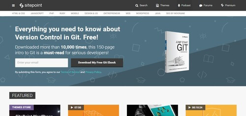 Sitepoint Developer Website