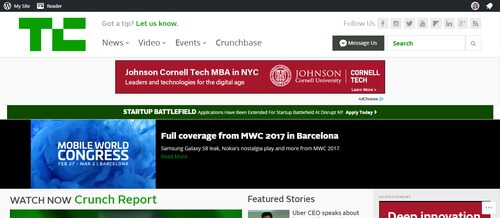 TechCrunch Developer Website