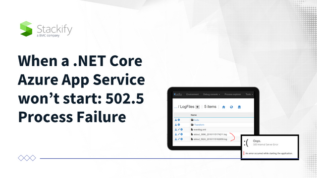 When a .NET Core Azure App Service won’t start: 502.5 Process Failure