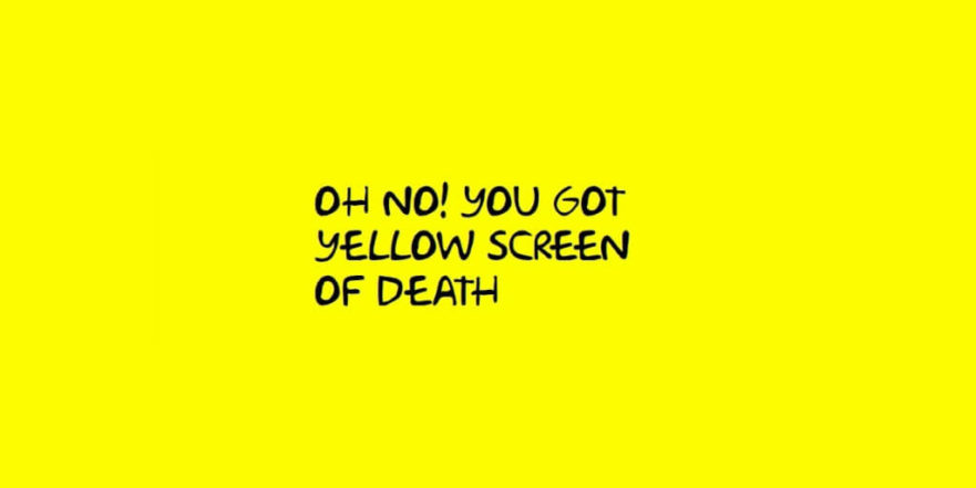 iis error logs yellow screen of death