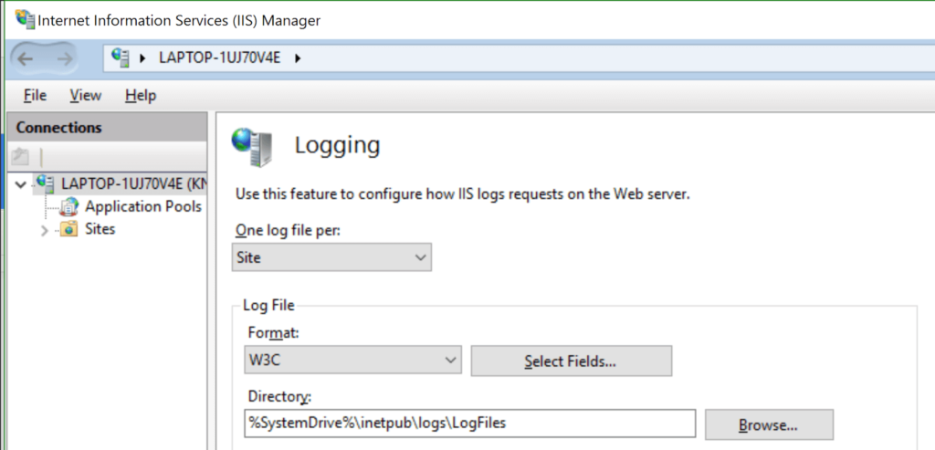 example iis log file