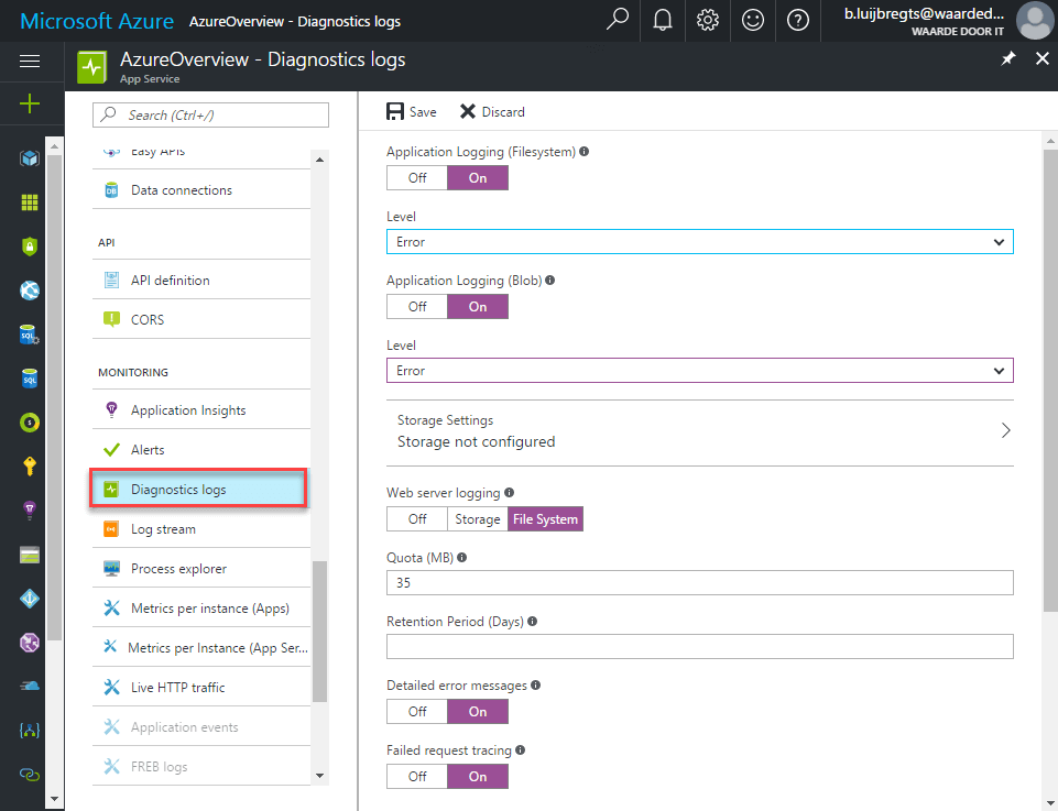 Where To Find Azure App Service Logs For Your App Iis Failed Request Tracing Etc Stackify