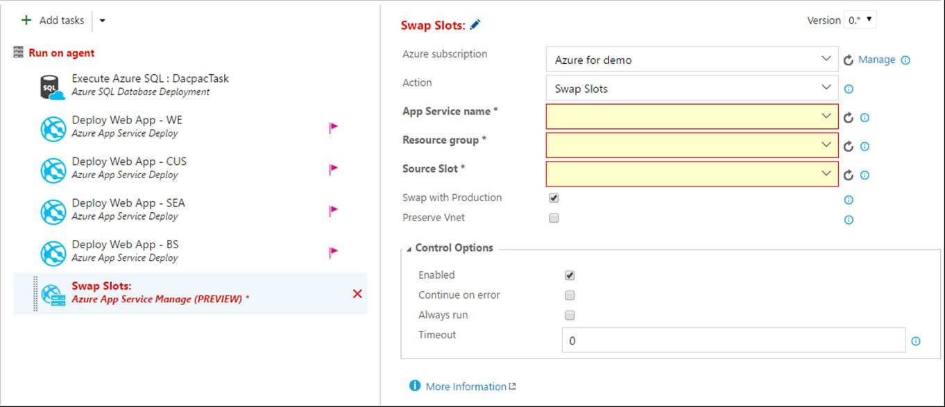 azure slot vsts