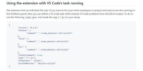 visual studio code extensions eslint