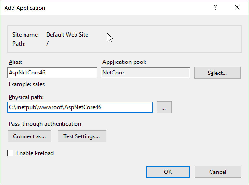 Процессор модуль asp net core iis это