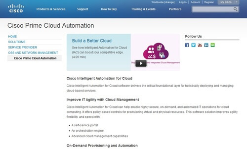 Cisco Intelligent Automation for Cloud