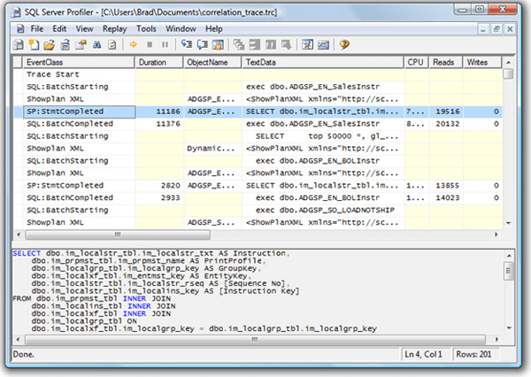 SQL Server Profiler