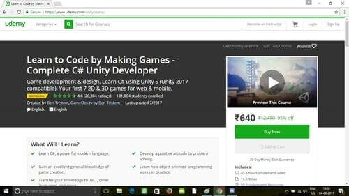 Udemy Learn to Code by Making Games