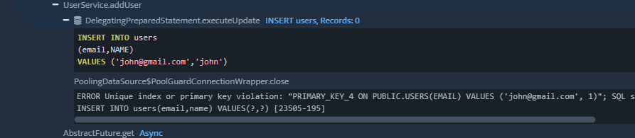 Prefix will show you the SQL error