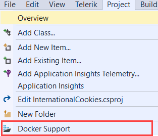 Adding Docker support to an ASP.NET Core application