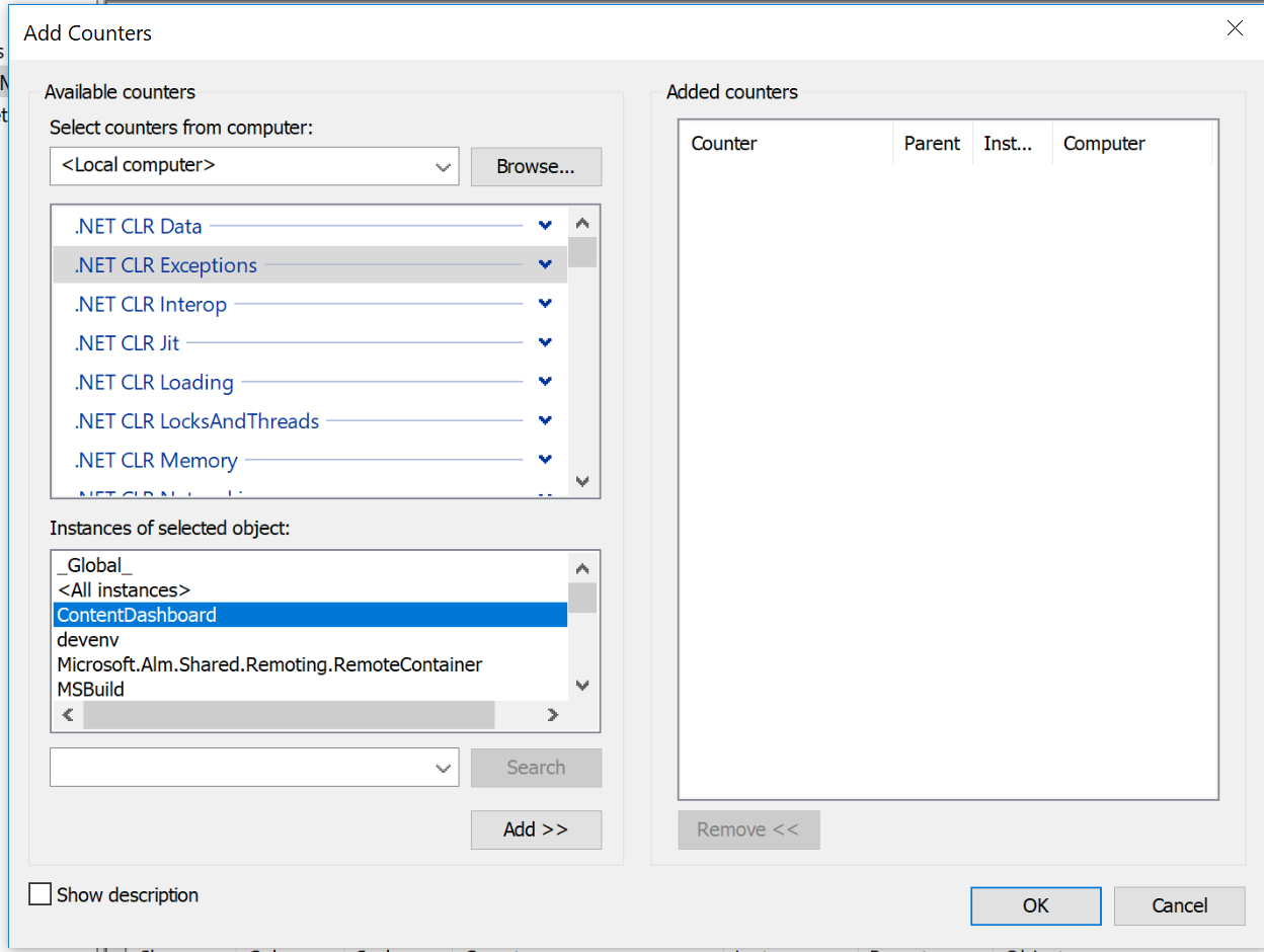 performance counters driver 