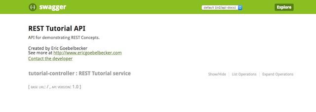REST API Tutorial Main Page