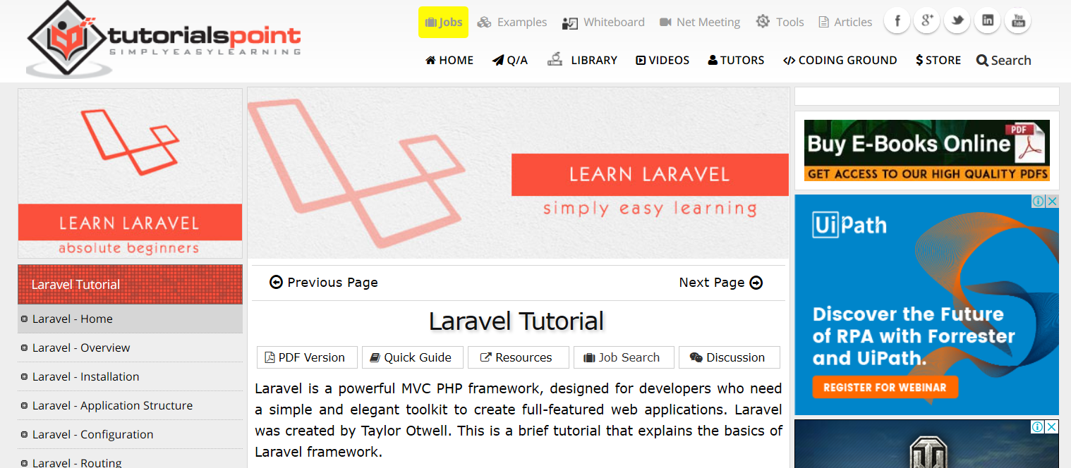 Top Laravel Tutorial Sites And Resources 4805