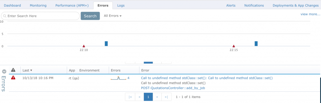 picture of how errors occur and what they really are without relying on your non-tech-savvy users. In this "Errors View" window, I can see the errors I generate in my PHP codebase while optimizing: