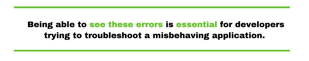 Why does php not show errors?