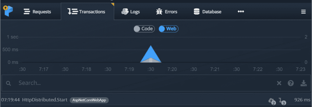 The Transaction Tab in Prefix Premium