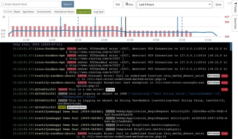 Image of Stackify’s error and log management tool